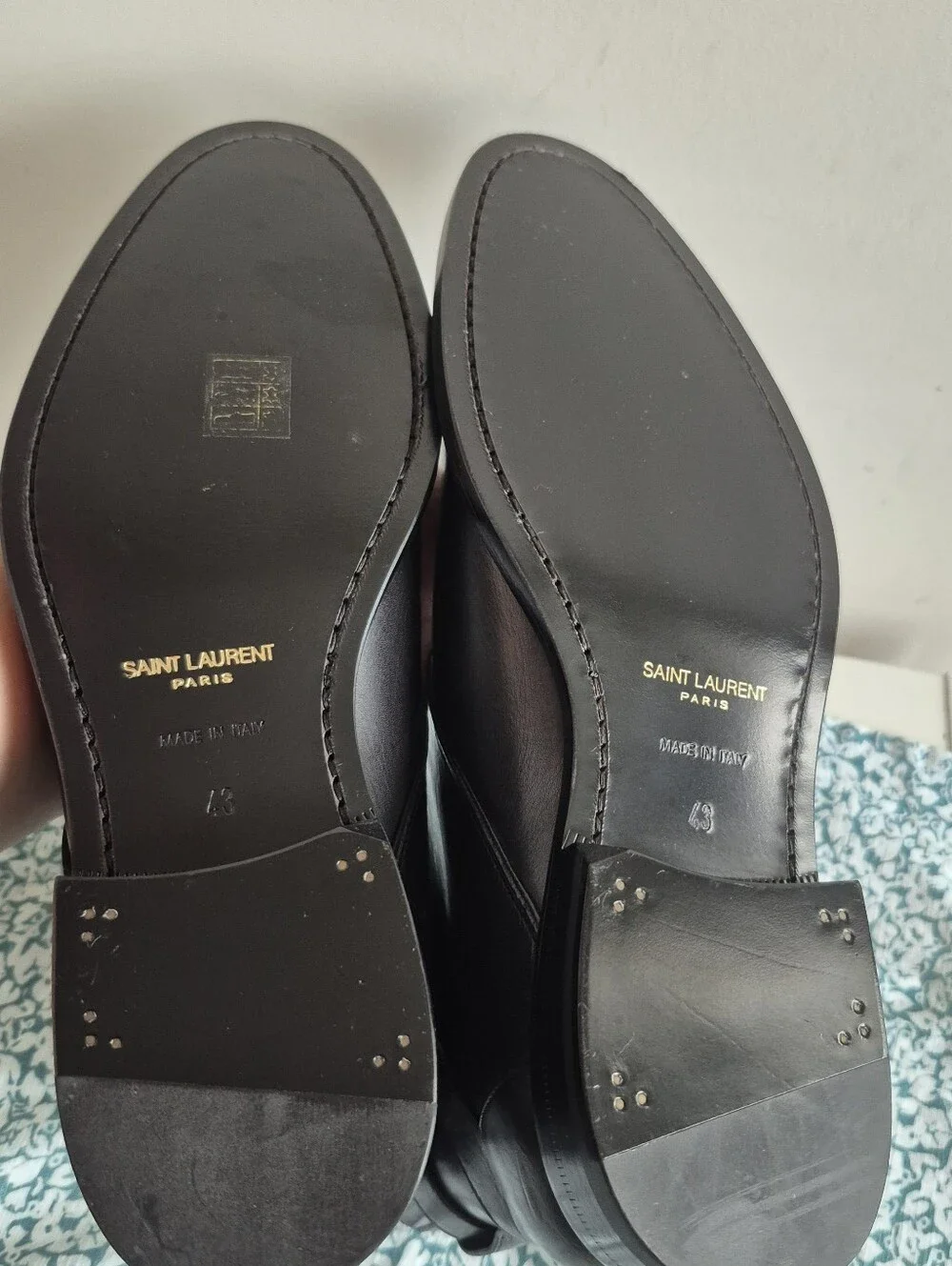NEW! SAINT LAURENT Leather Boots / US Size 10